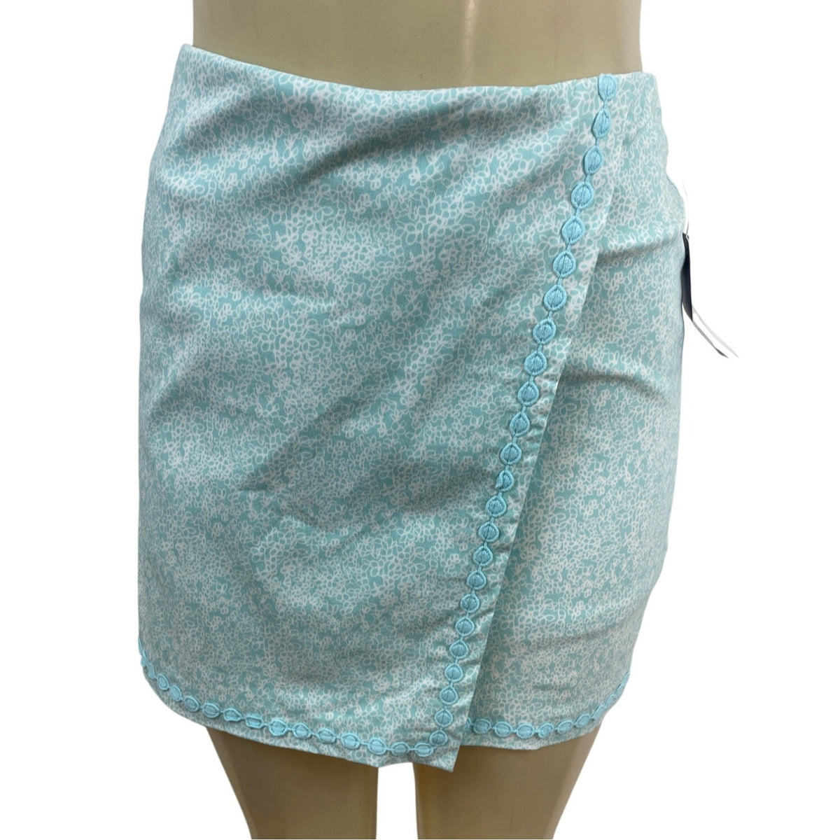 Crown & Ivy Womens Light Blue Floral Wrap Skort Size 4 - New