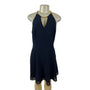 Datiani Black Sleeveless Halter Chain Detailed Dress For Women A-Line Fit Sz 12