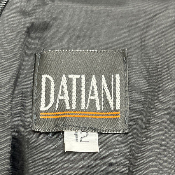 Datiani Black Sleeveless Halter Chain Detailed Dress For Women A-Line Fit Sz 12