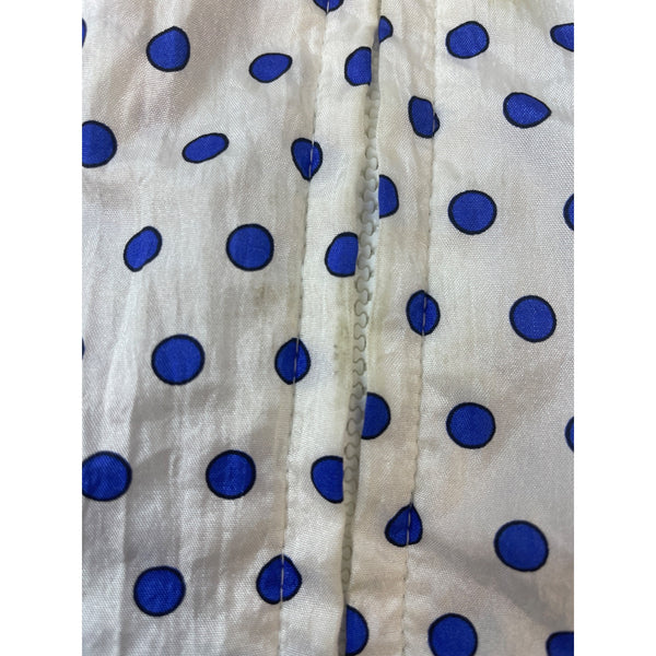 Vintage Ellesse Women's White and Blue Polka Dots Tracksuit Sz 12