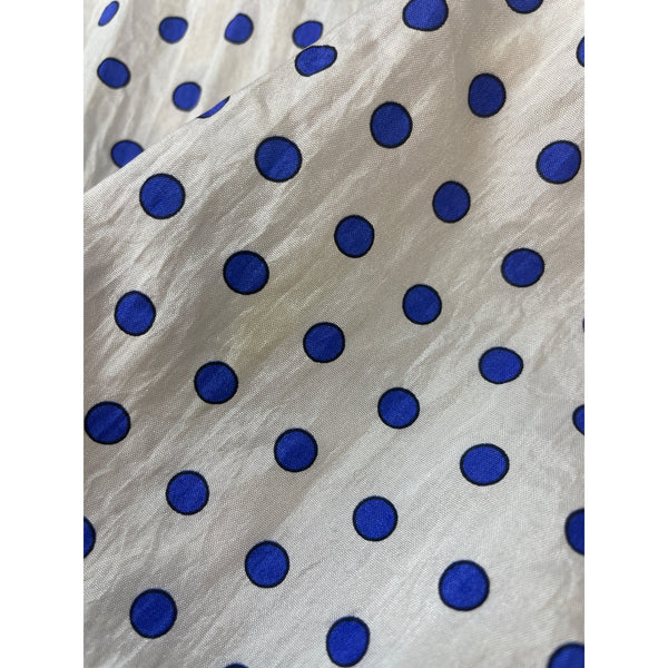 Vintage Ellesse Women's White and Blue Polka Dots Tracksuit Sz 12