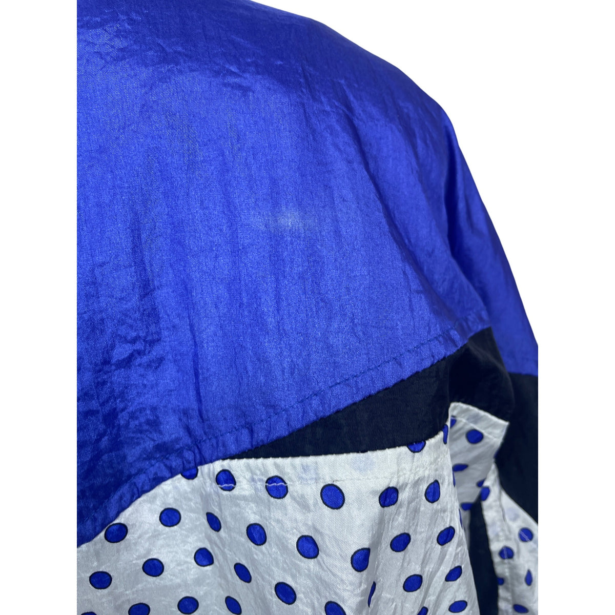 Vintage Ellesse Women's White and Blue Polka Dots Tracksuit Sz 12