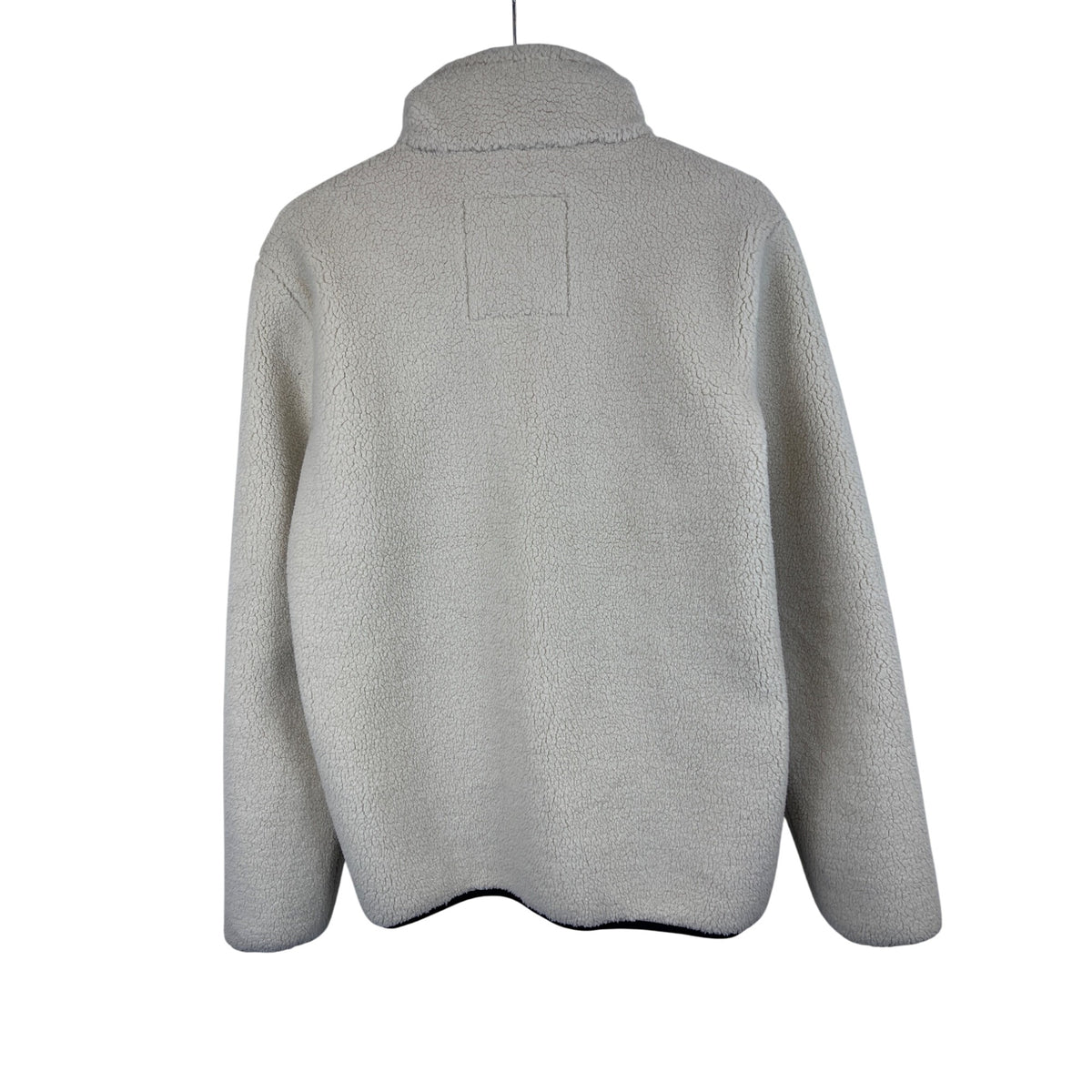 Hollister Mens Beige Sherpa Fleece Jacket Size S Warm Full-Zip Epic Flex Jacket Made In Indonesia