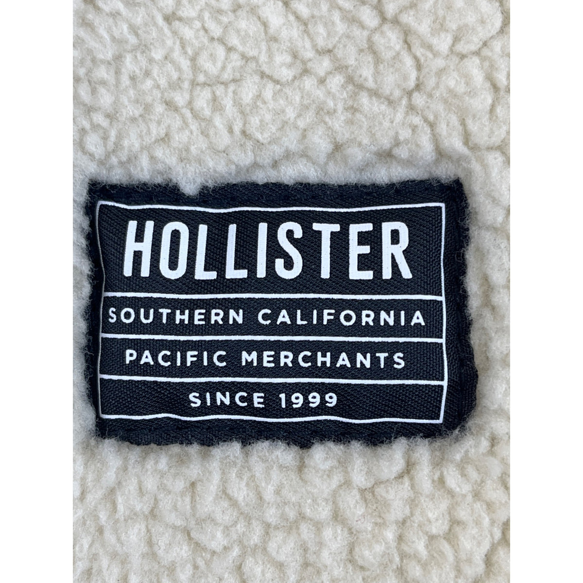 Hollister Mens Beige Sherpa Fleece Jacket Size S Warm Full-Zip Epic Flex Jacket Made In Indonesia