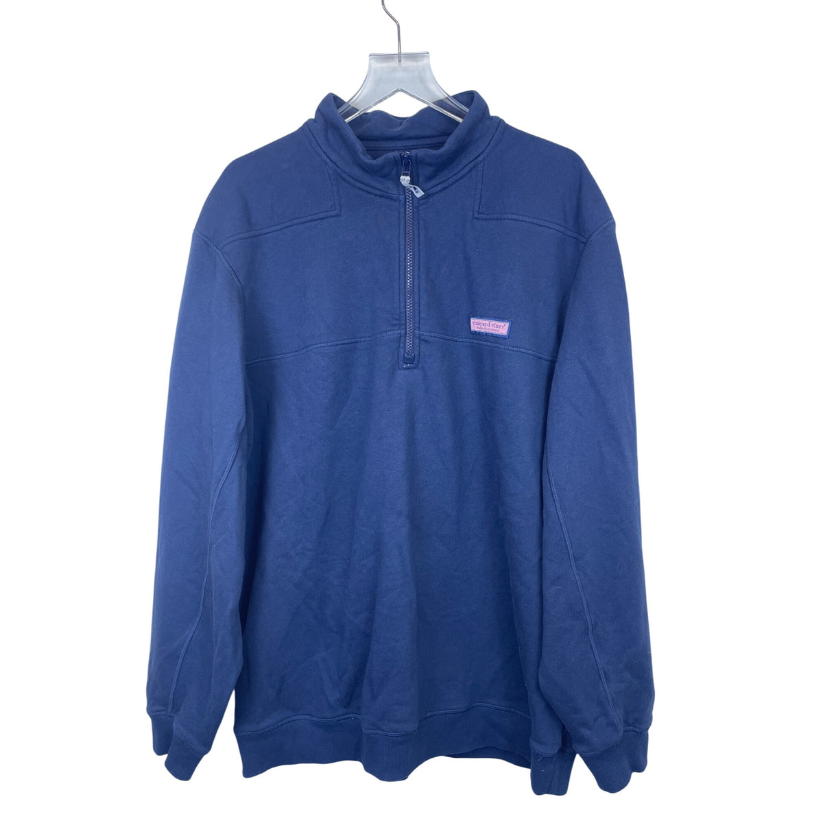 Vineyard Vines Mens Blue Cotton Blend Quarter-Zip Pullover Sweatshirt Size XL