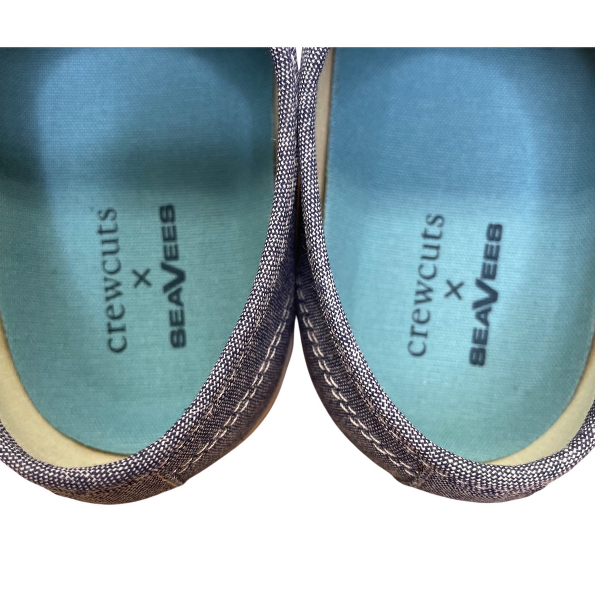 SeaVees Big Kids Blue Cotton Chambray Lace-Up Monterey Kids Sneakers Size 5Y