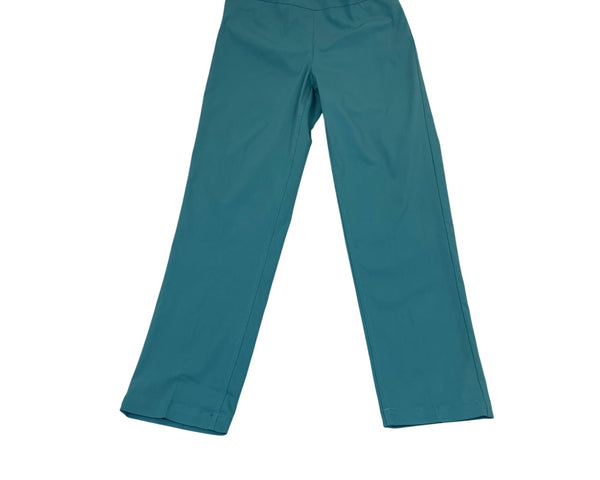 Slim-Sation Women’s Teal Relaxed Leg Pants Tummy Control Panel Sz 4P - New