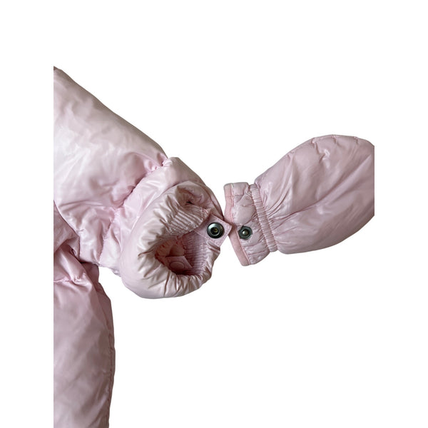 Ralph Lauren Baby Pink Puffer Snowsuit With Mittens & Booties Size 3M