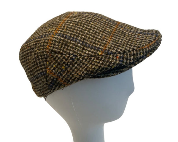Vintage Millars Men's Grey Woven Virgin Wool Plaid Ivy Cap