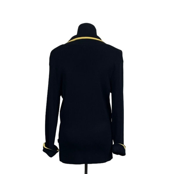 BCBG Maxazria Women's Yellow-Lined Black Blazer Sz M