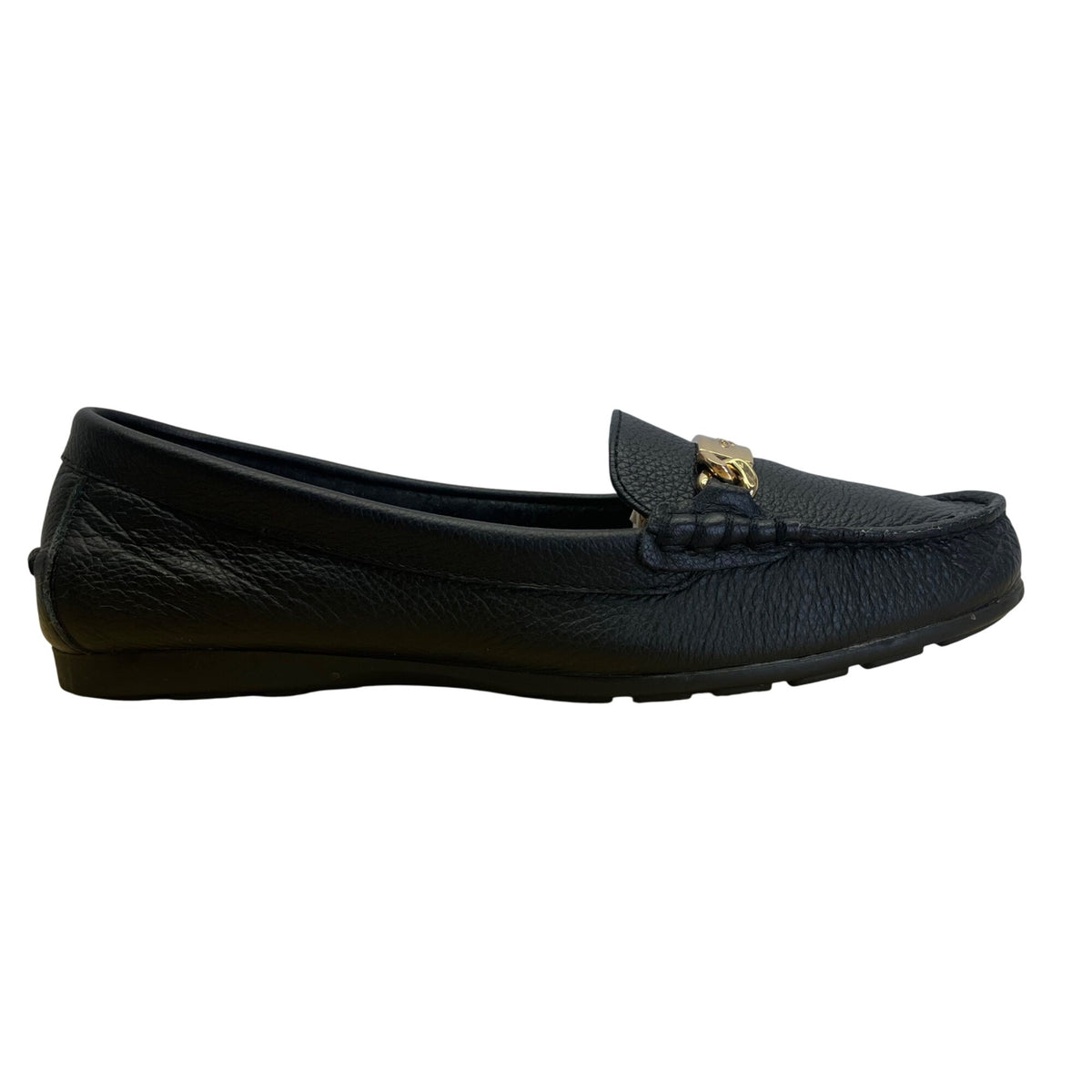 Coach New York Women’s Black Leather Gold Hardware Olive Loafers Size 6.5B