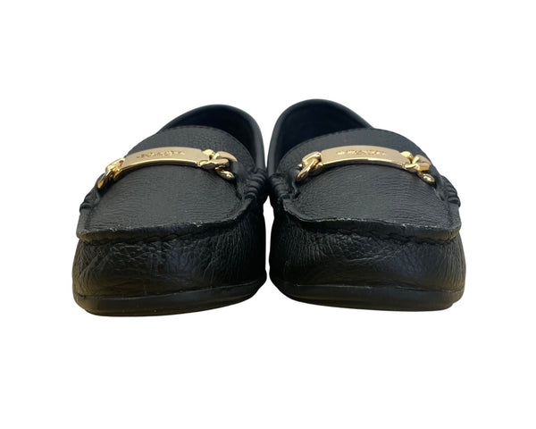 Coach New York Women’s Black Leather Gold Hardware Olive Loafers Size 6.5B