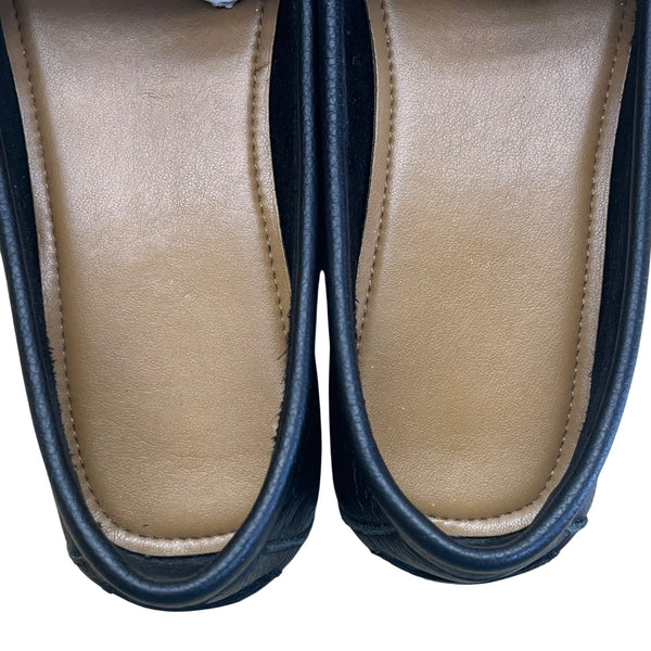 Coach New York Women’s Black Leather Gold Hardware Olive Loafers Size 6.5B