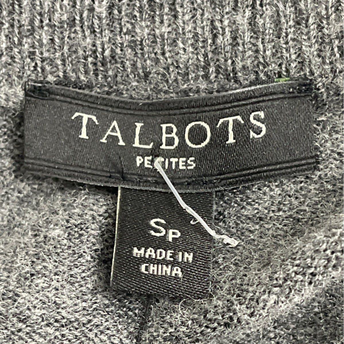 Talbots Petites Gray Beaded Cardigan Sweater With Hook Closure Size SP - New