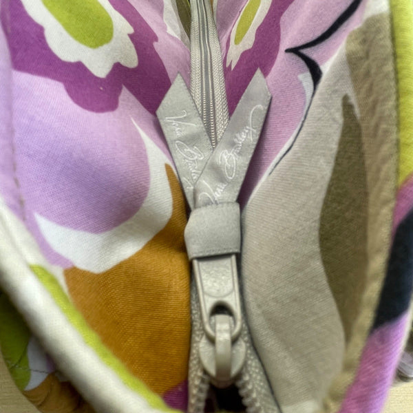 Vera Bradley Quilted Floral Print Zipper Closure & Interior Pockets Tote Bag