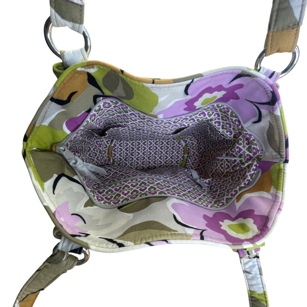Vera Bradley Quilted Floral Print Zipper Closure & Interior Pockets Tote Bag