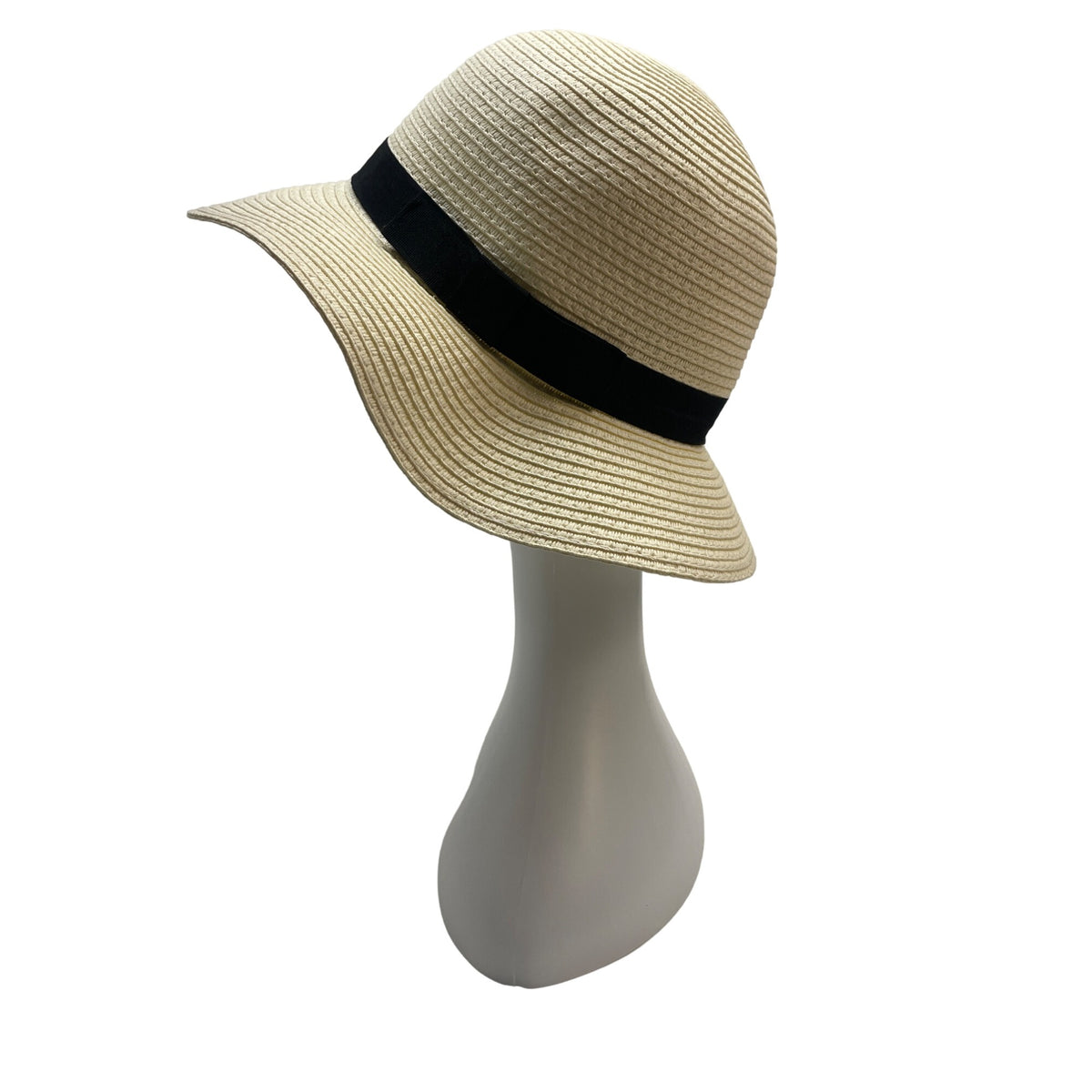 Wallabe Women's Light Beige Woven Summer Straw Hat - One Size