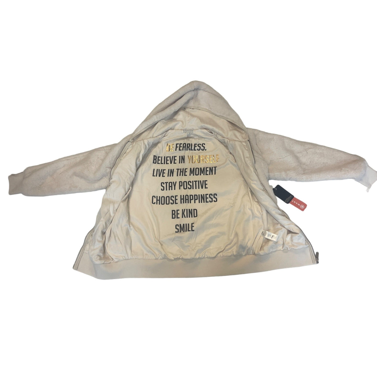 P.J.Salvage Women’s Beige Hoodie Size-M Polyester NWT