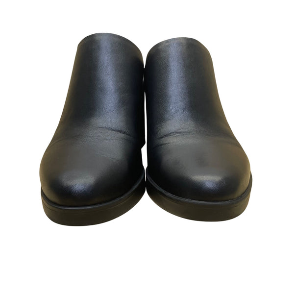 Naturalizer Women’s Black Leather Block Heel Slip-On Gen N Mules Size 10M