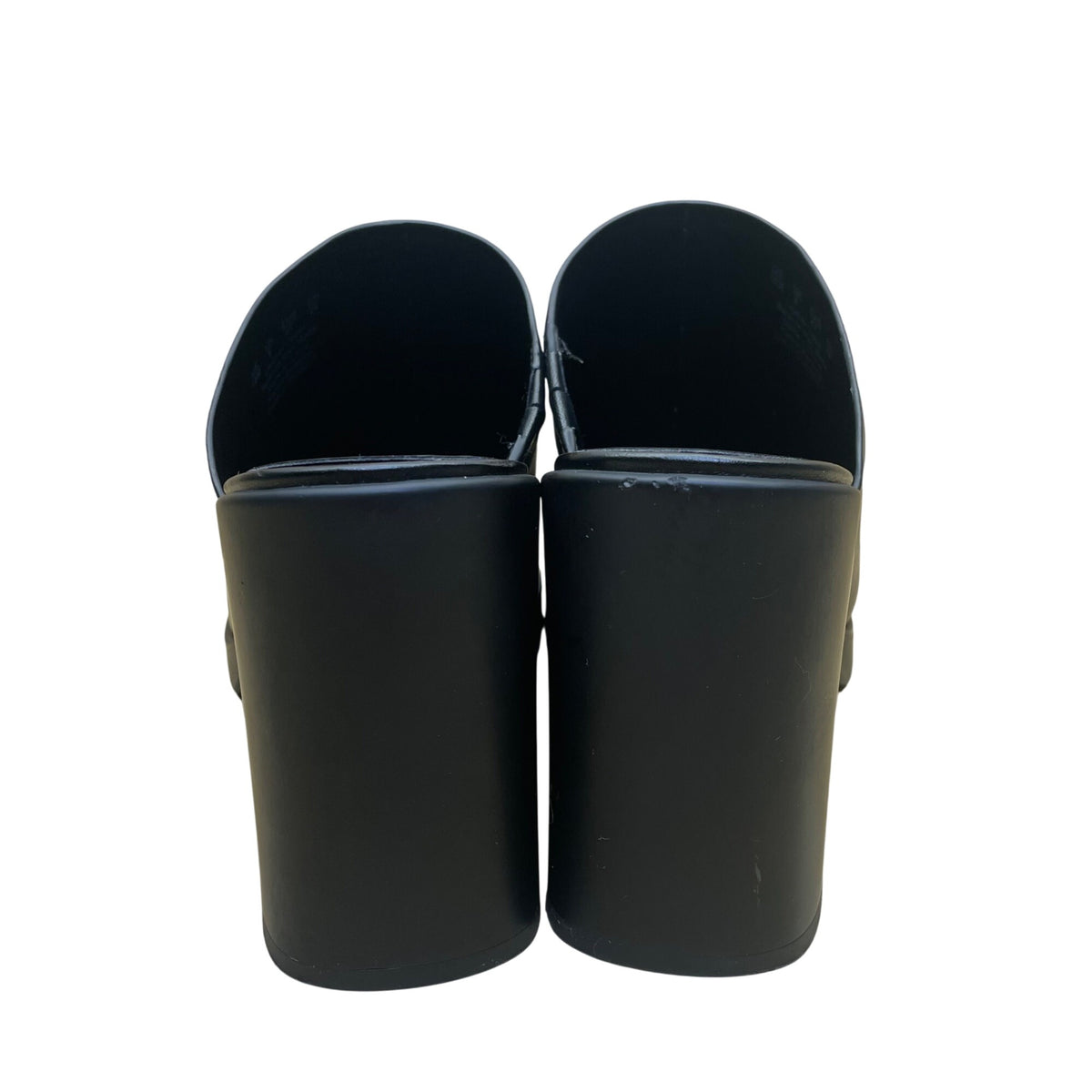 Naturalizer Women’s Black Leather Block Heel Slip-On Gen N Mules Size 10M