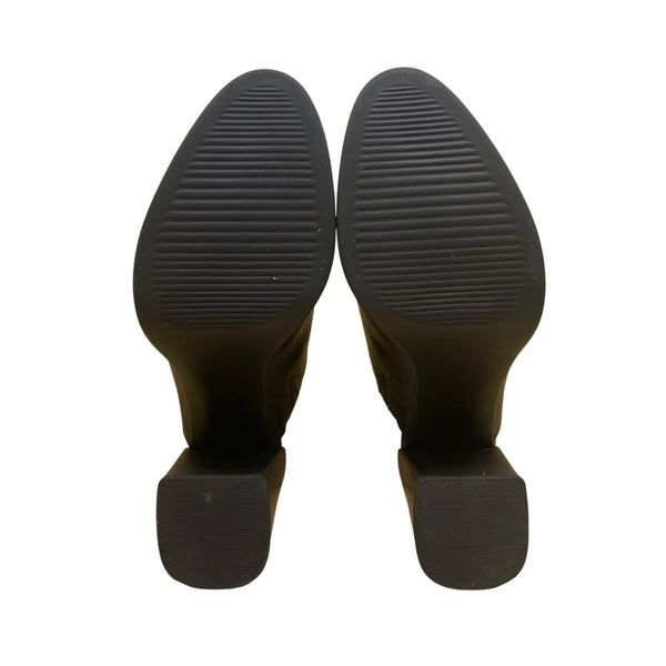 Naturalizer Women’s Black Leather Block Heel Slip-On Gen N Mules Size 10M