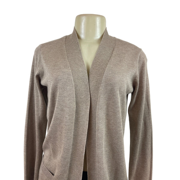 Karen Scott Womens Open-Front Cardigan Sweater Tan Long Sleeve Size XS - New