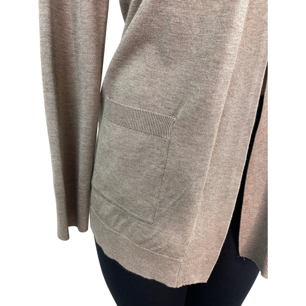 Karen Scott Womens Open-Front Cardigan Sweater Tan Long Sleeve Size XS - New