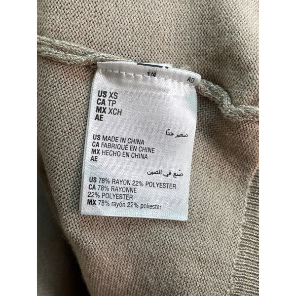 Karen Scott Womens Open-Front Cardigan Sweater Tan Long Sleeve Size XS - New