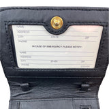 Black Metal Mesh Key Lace Adhesive Back Closure Wallet Clutch Size S