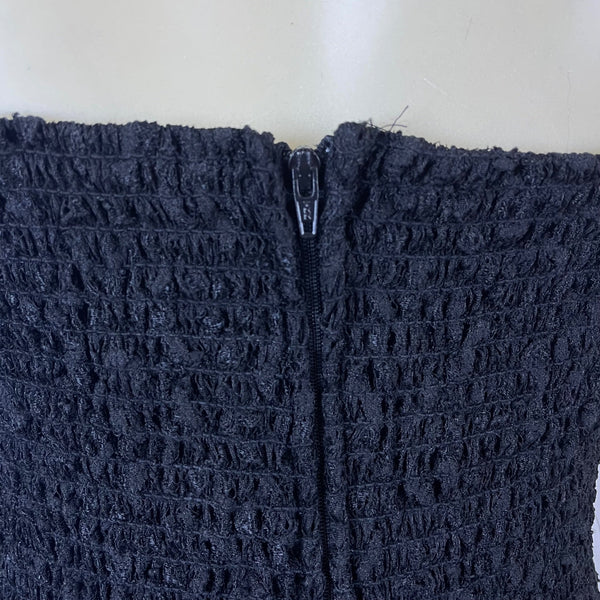 VintageStrapless Black Lace Womens Midi Dress Elegant Evening Formal Wear