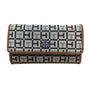 Tommy Hilfiger Womens Brown Beige Signature Canvas Snap Closure Clutch Wallet