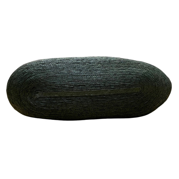 Handmade Woven Straw Women’s Natural & Green/Yellow Colorblock Tote Bag