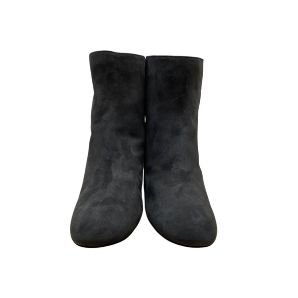 Stuart Weitzman Women’s Grey Suede Side Zipper Block Heel Ankle Boots 11M - New