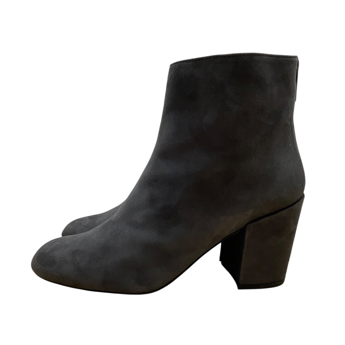 Stuart Weitzman Women’s Grey Suede Side Zipper Block Heel Ankle Boots 11M - New