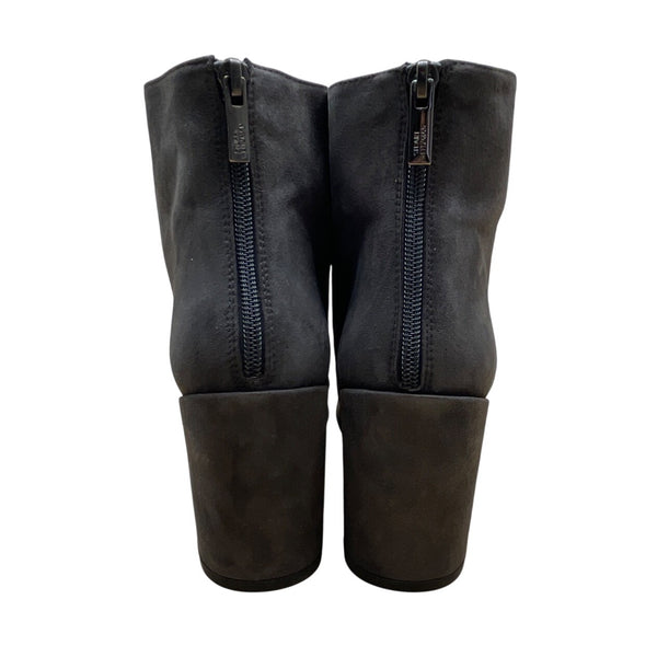 Stuart Weitzman Women’s Grey Suede Side Zipper Block Heel Ankle Boots 11M - New
