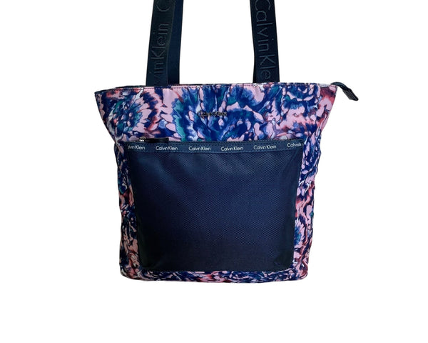 Calvin Klein Multi-Color Floral Print With Adjustable Straps Tote Bag Size M