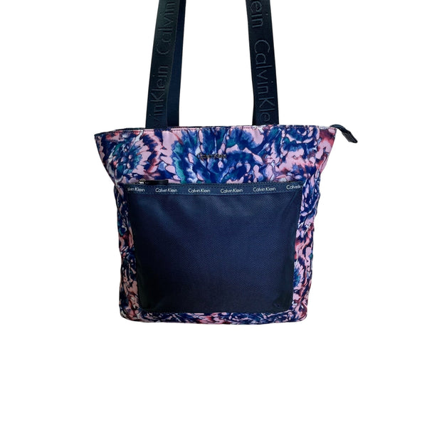 Calvin Klein Multi-Color Floral Print With Adjustable Straps Tote Bag Size M