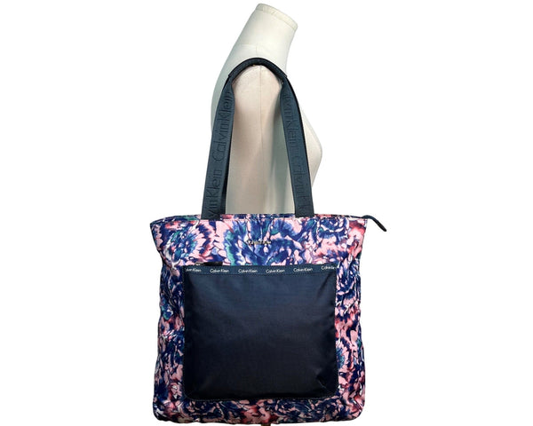 Calvin Klein Multi-Color Floral Print With Adjustable Straps Tote Bag Size M
