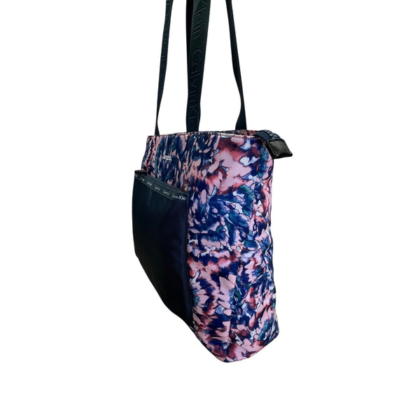 Calvin Klein Multi-Color Floral Print With Adjustable Straps Tote Bag Size M