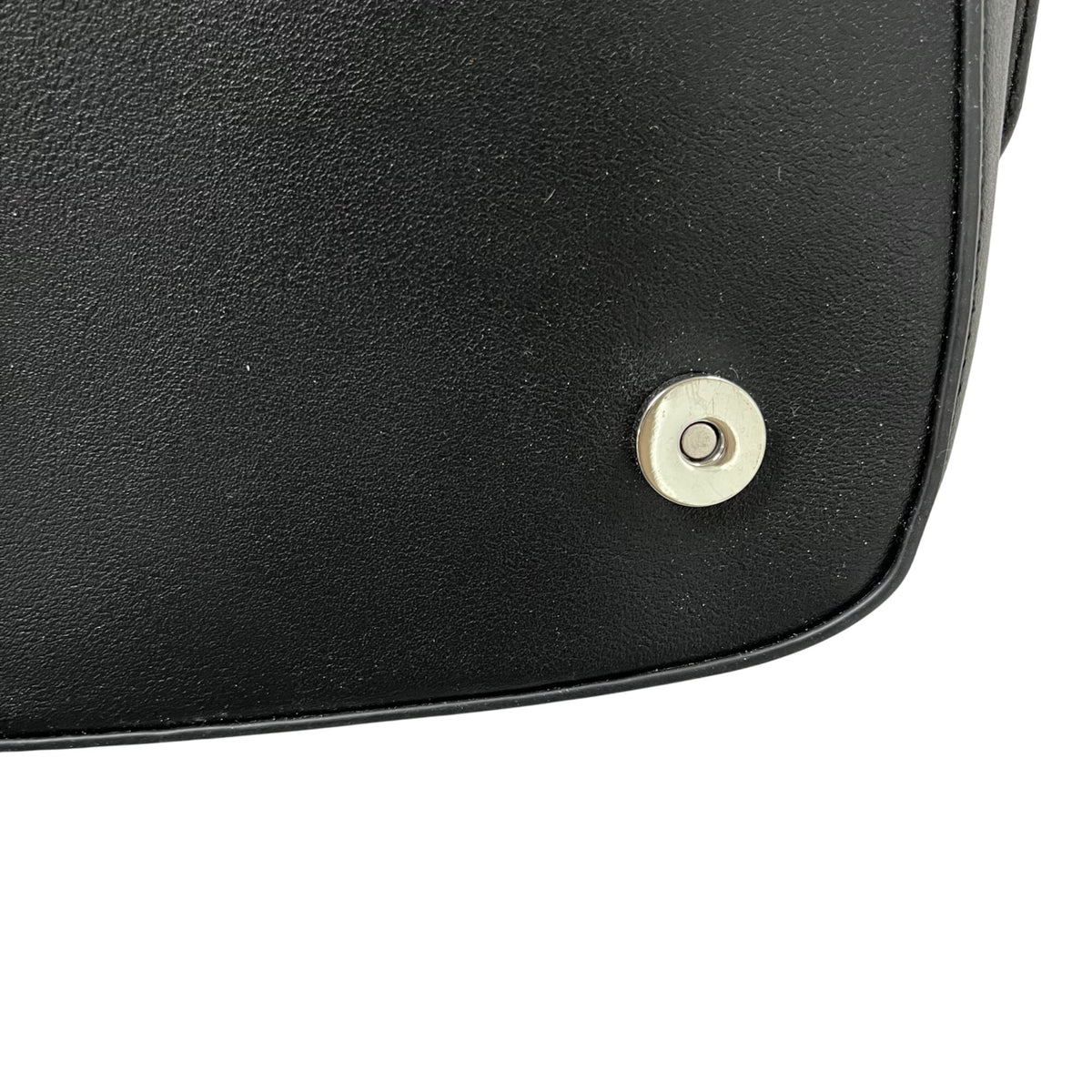 KNM Womens Black Faux Leather Studded Chain Shoulder Bag Small