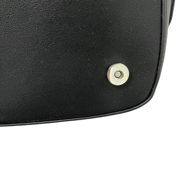 KNM Womens Black Faux Leather Studded Chain Shoulder Bag Small