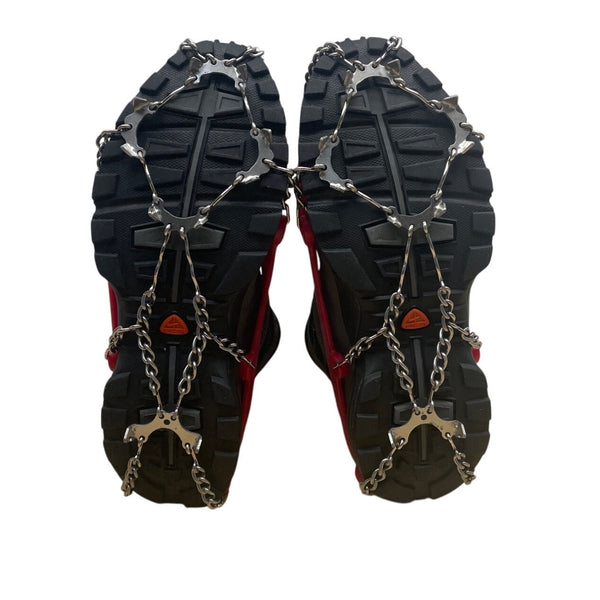 Nike Air Mens Black & Gray Gore-Tex XCR Kahtoola Ice Grips Hiking Shoes Sz 12.5