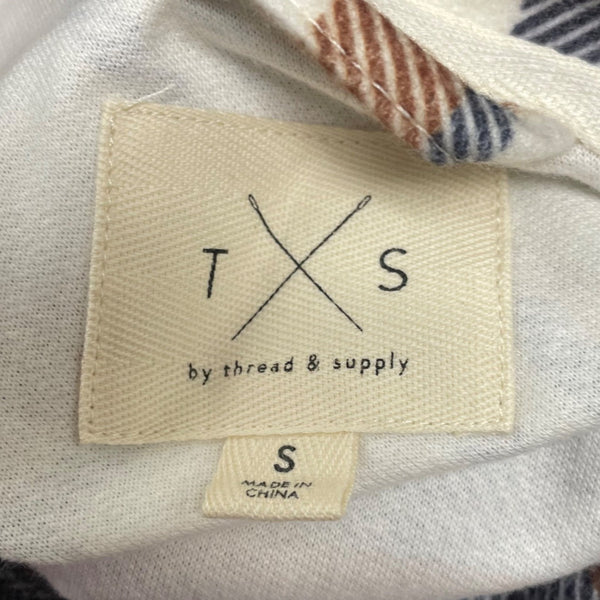 Thread & Supply Women's Brown/Gray Plaid Button Up Long Sleeve Flannel Shirt Size S