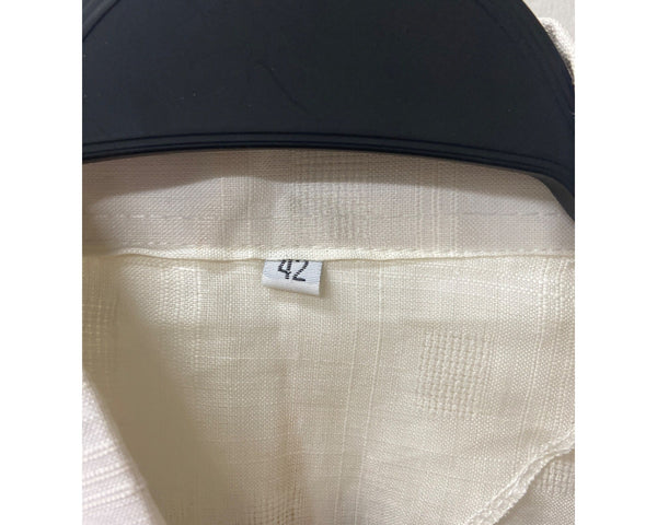 Seta Mens Ivory Short Sleeve Shirt Size 42