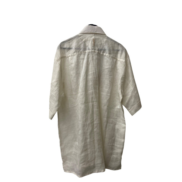 Seta Mens Ivory Short Sleeve Shirt Size 42