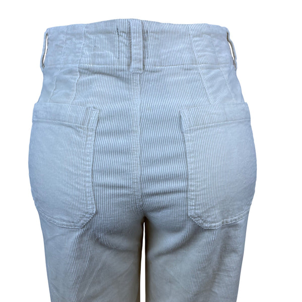Maeve High-Rise Corduroy Wide-Leg Womens Pants Cream Size 29