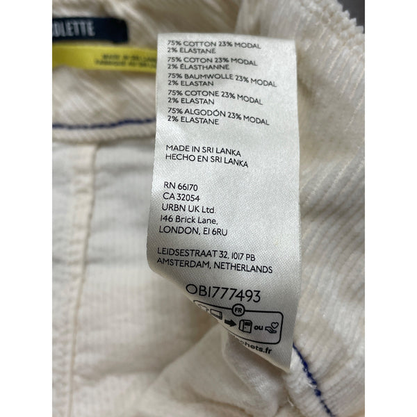 Maeve High-Rise Corduroy Wide-Leg Womens Pants Cream Size 29