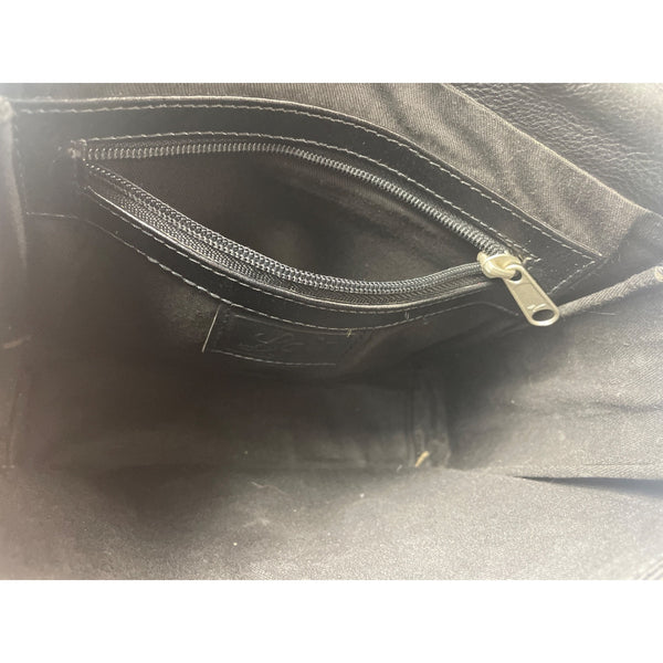 Lgin Women's Black Leather Crossbody Tote Bag Sz M