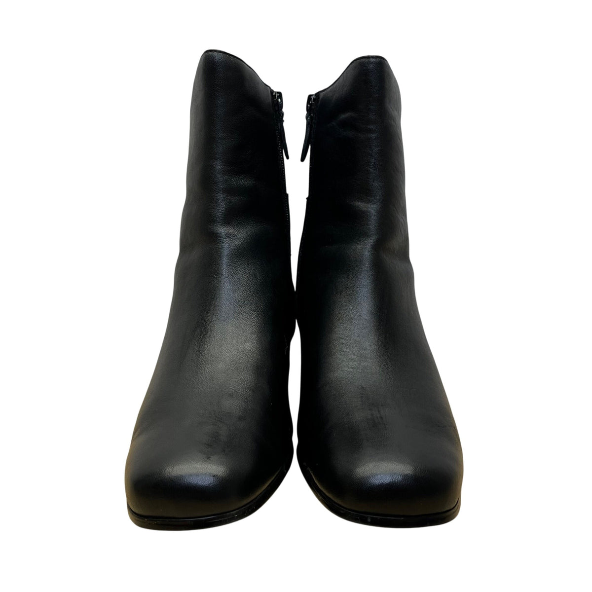 Walking Cradles Women’s Black Leather Lucie Heeled Ankle Boots Size 12W
