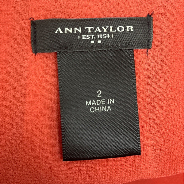 Ann Taylor Red Halter Neck Sleeveless Dress With Belt Tie Back Pleated Sz 2